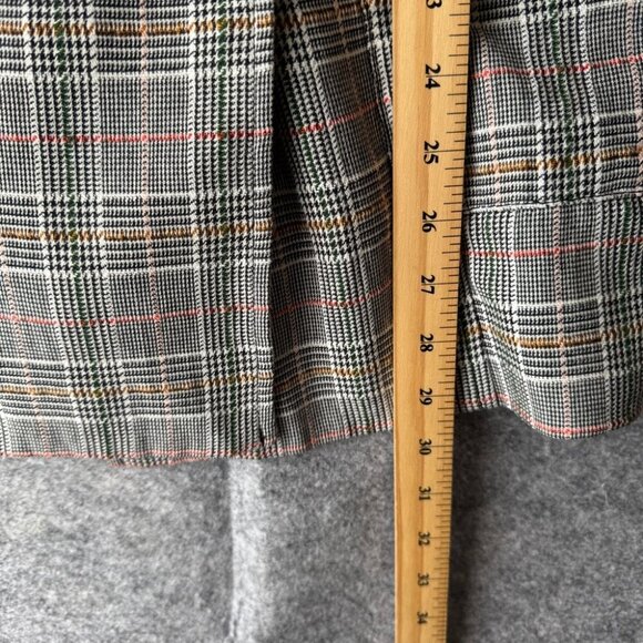 Maeve by Anthropologie Gray Multicolor Double Breasted Plaid Blazer  Size 10 - Picture 7 of 15